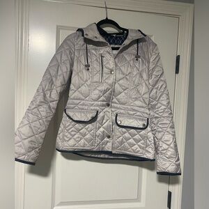 Nautica Silver and Navy Blue Seasonal Coat